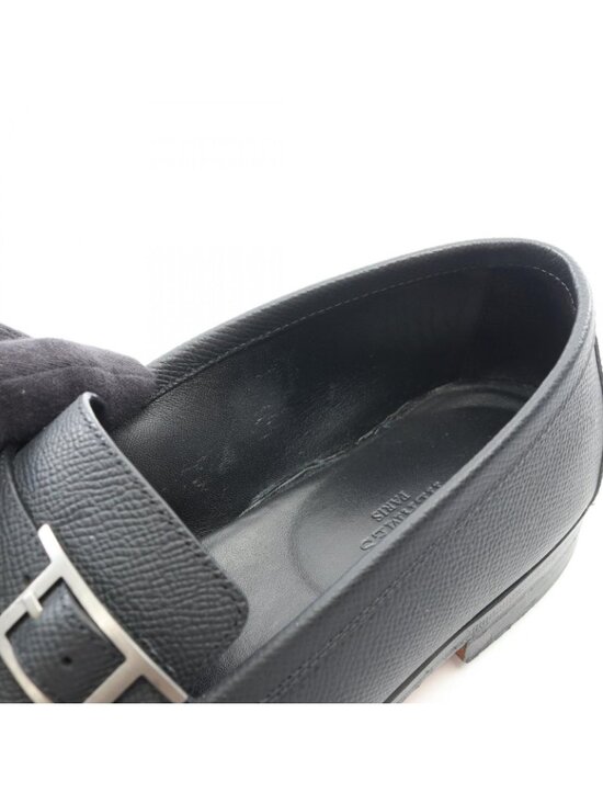 Hermes Moccasins Mont Loafers Black